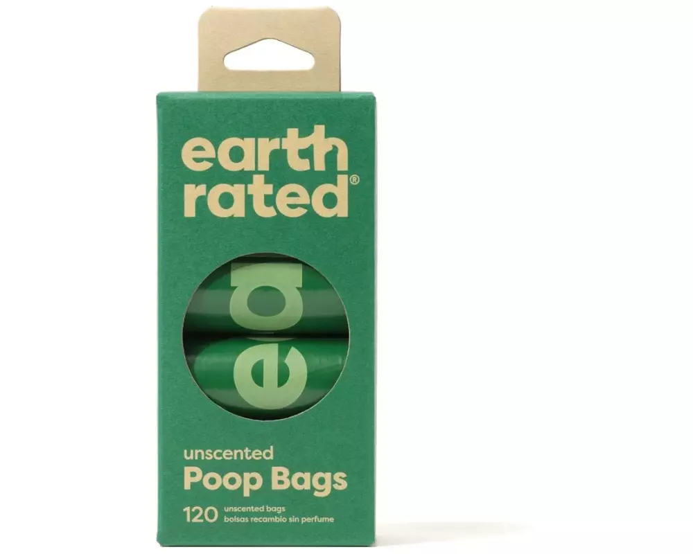 Earth Rated Hundekotbeutel 8 Nachfüllrollen, 120 Stück, ohne Duft