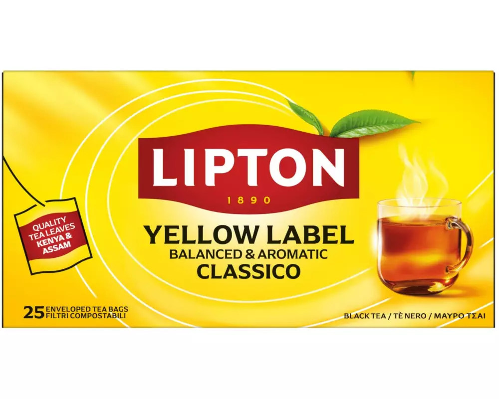 Lipton Teebeutel Yellow Label Schwarztee 25 Stück