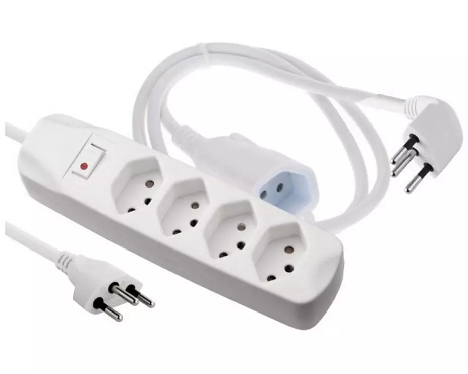 Schönenberger Steckdosenleiste 4x T13, mit Stecker/Verlängerung