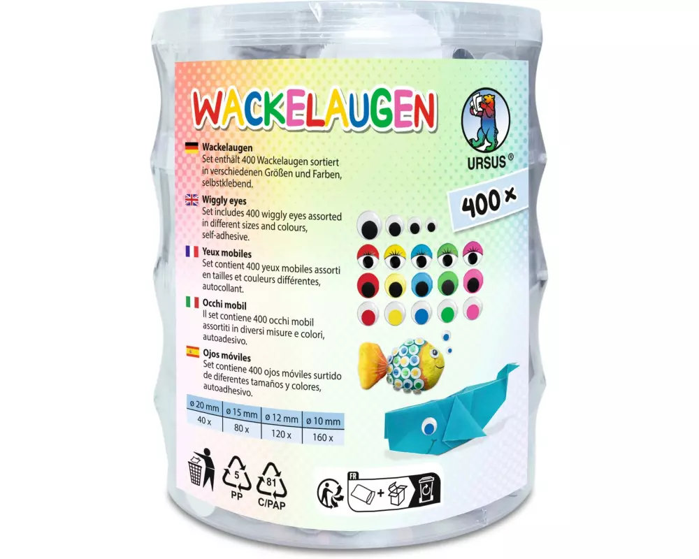 URSUS Wackelaugen 400 Stück