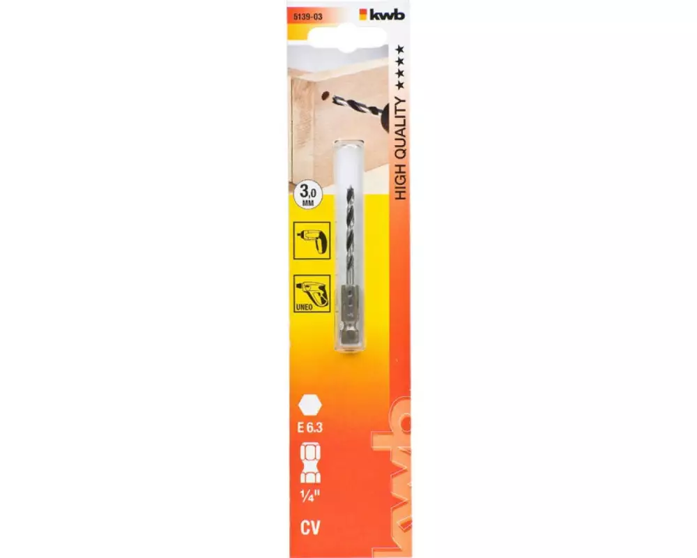 kwb Holzbohrer 1/4" 3 mm