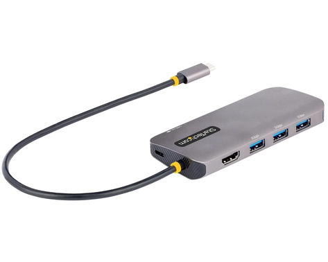 StarTech.com 127B-USBC-MULTIPORT laptop dock/port replicator Kabelgebunden USB 3.2 Gen 1 (3.1 Gen 1) Type-C Grau