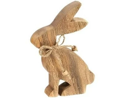 CHALET Aufsteller Hase Robin S 10 x 3 x 15 cm, Braun