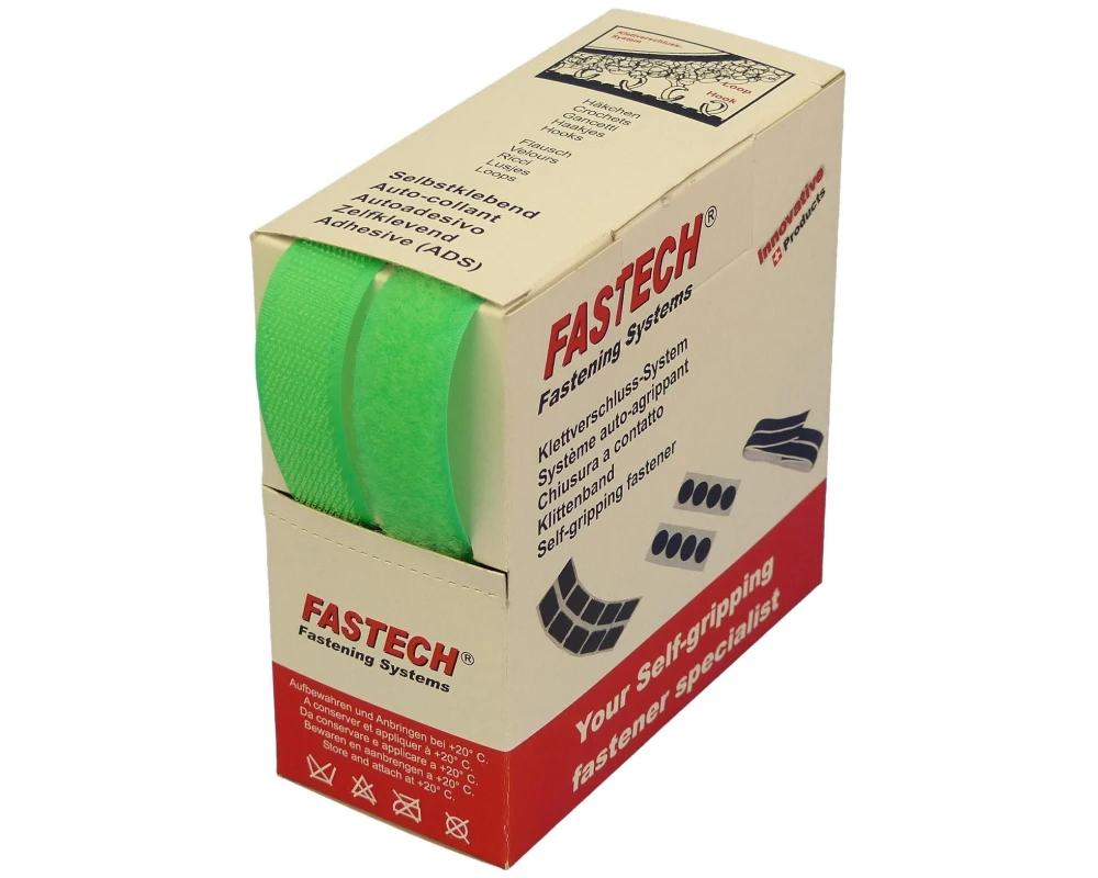 FASTECH Klettband-Box Neongrün