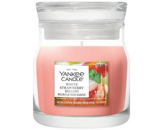 Yankee Candle Signature Duftkerze White Strawberry Bellini Signature Small Jar