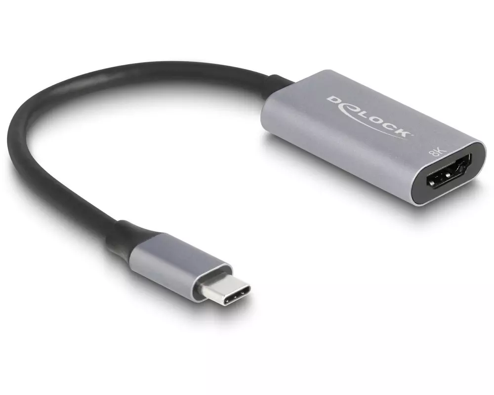 Delock Adapter USB-C–HDMI Passiv, 8K/30Hz, Schwarz