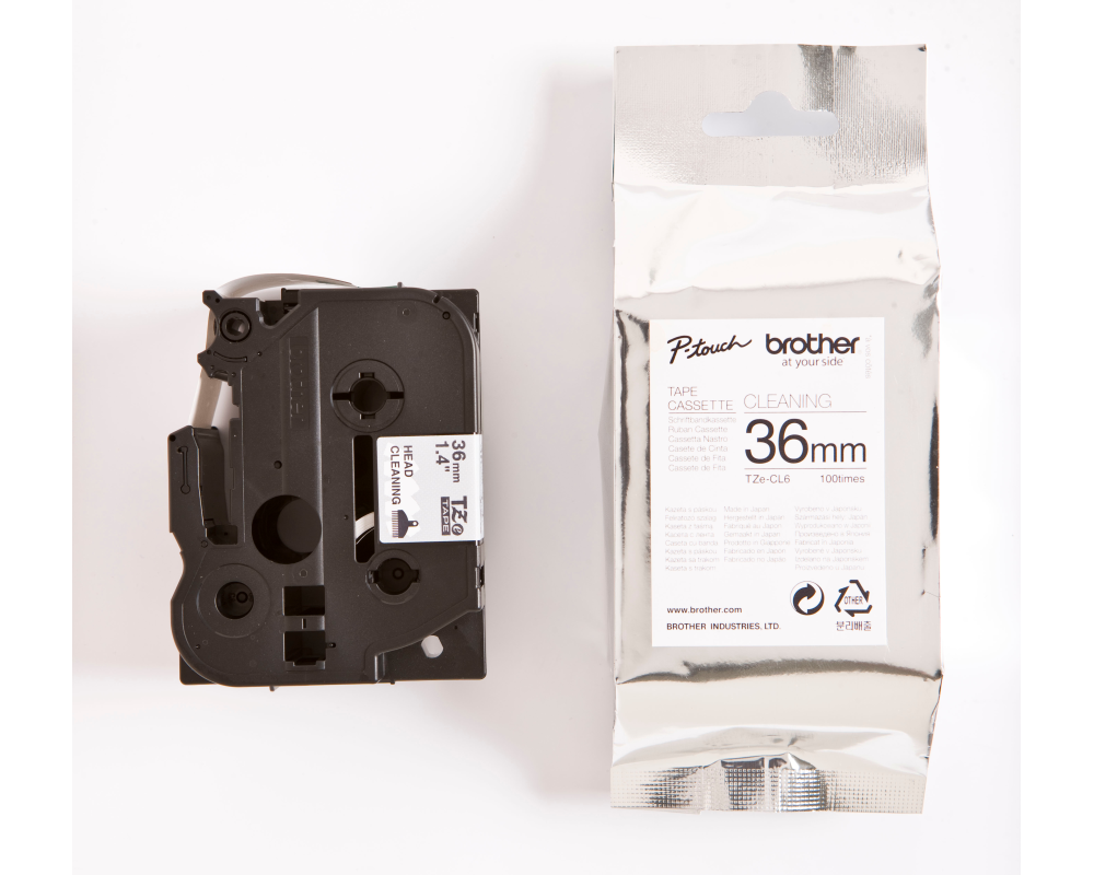 PTOUCH Reinigungsband 100 x TZe-CL6 zu PT-550,9200pc,9400 36 mm