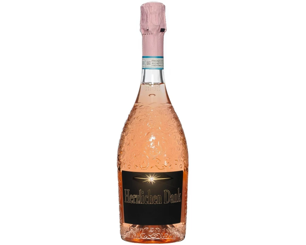 Dreams and Fantasy Geschenkidee Prosecco rosé Herzlichen Dank 750 ml
