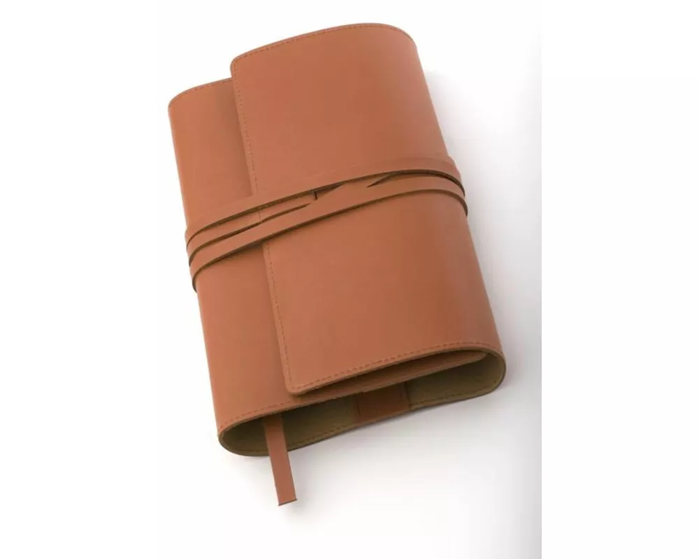 MILANO M (braun) - variable Buchhülle aus Leder - Echtes Leder