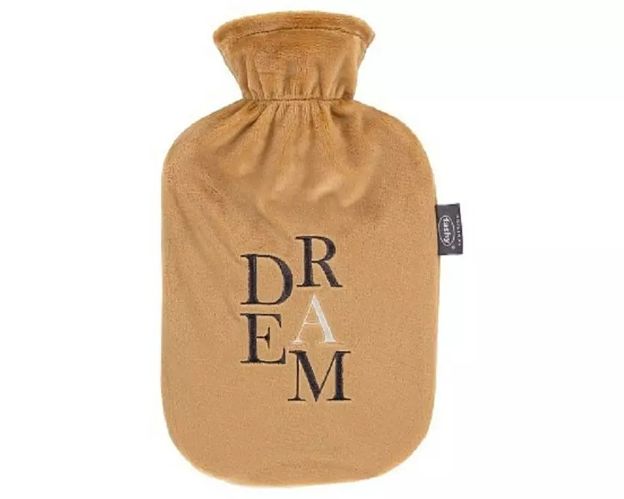 Suprima Fashy Wärmflache 2 L mit Flauschbezug, senfgelb, Dream