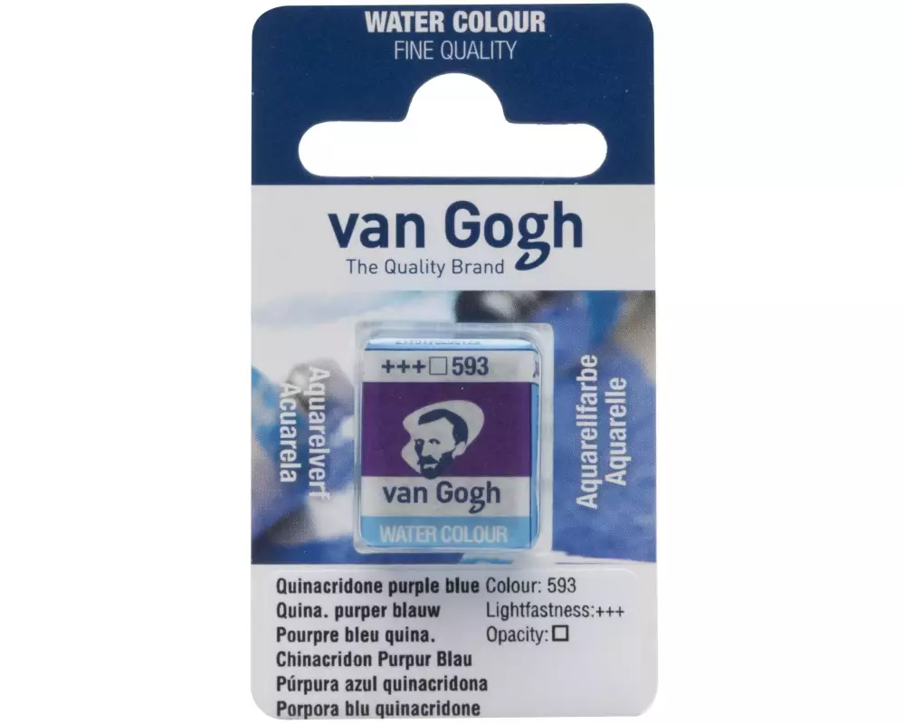 Van Gogh Aquarellfarbe 593 Chinacridon Purpur Blau, 1 Stück