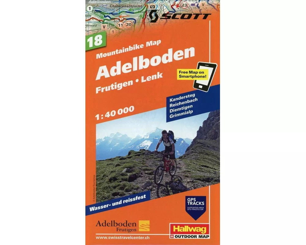 Hallwag Mountainbike-Karte 18 Adelboden 1:40.000