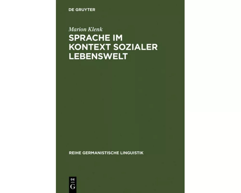 Sprache im Kontext sozialer Lebenswelt