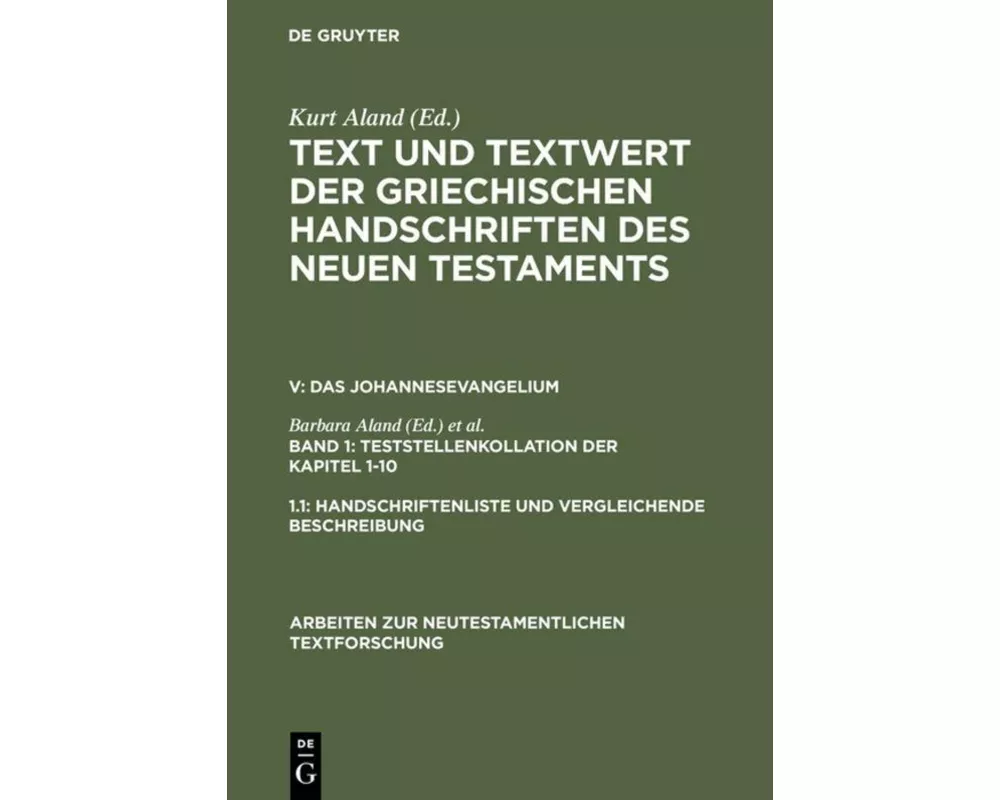 1. Teststellenkollation der Kapitel 1-10