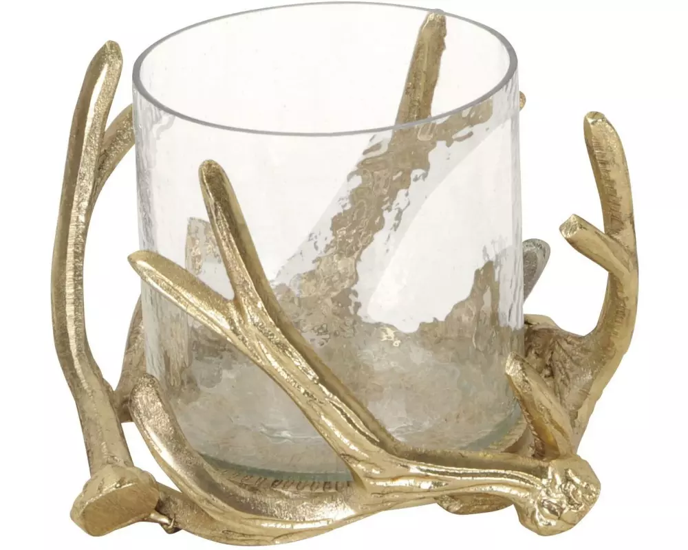 COCON Windlicht Geweih, Gold
