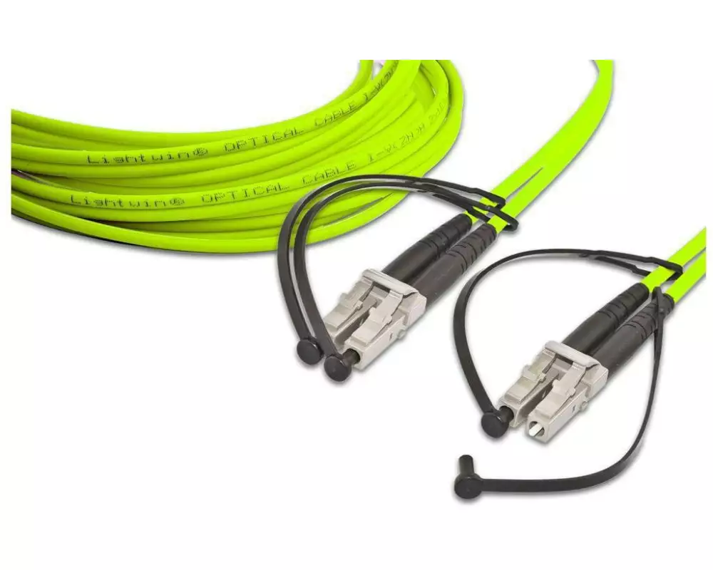 Lightwin LWL-Patchkabel Multimode LC – LC, OM5, Duplex, 15 m