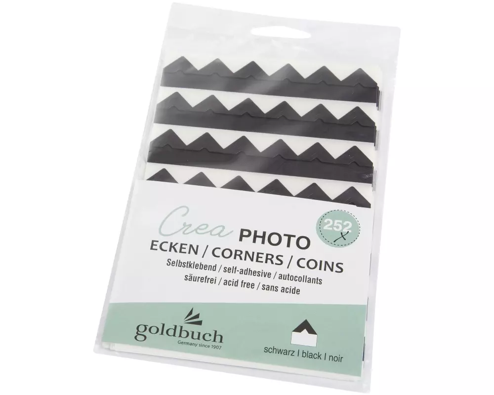 Goldbuch Fotoecken Crea 252 Stück, Schwarz