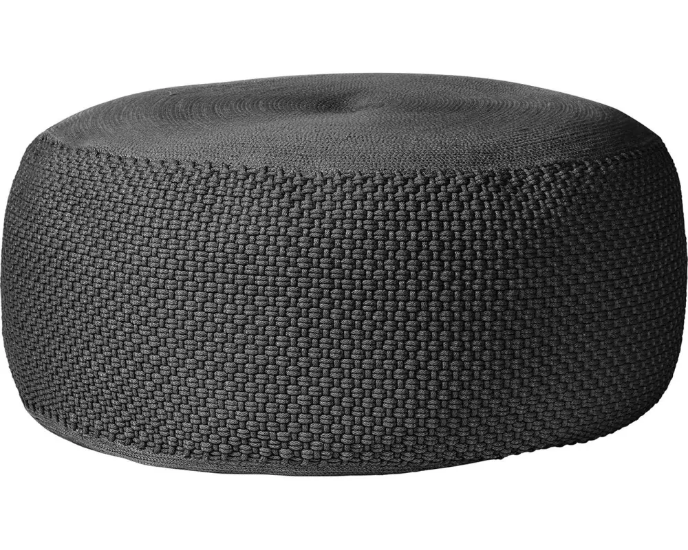 pad Pouf Uni Schwarz, 40 x 40 cm