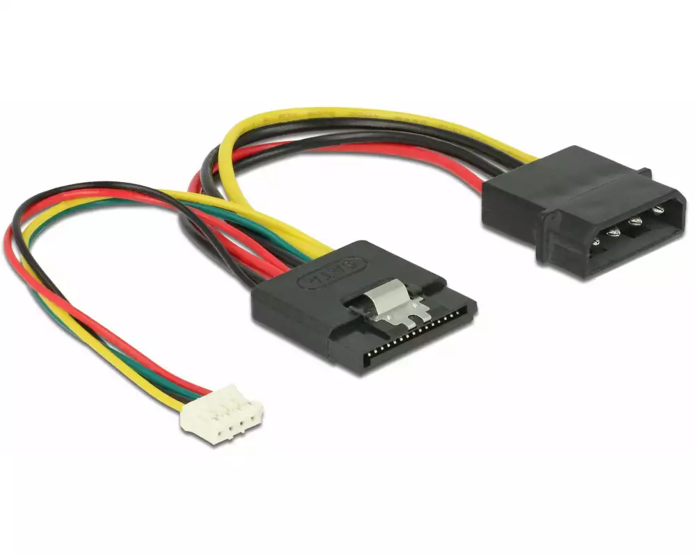 Delock Stromadapter Molex – SATA Power & 4Pin Power 15 cm