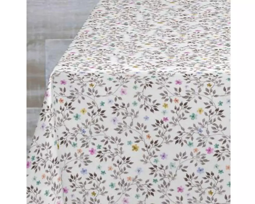 Hubatka Tischdecke Megaline, Farbige Blüten, rund, ⌀ 140 cm