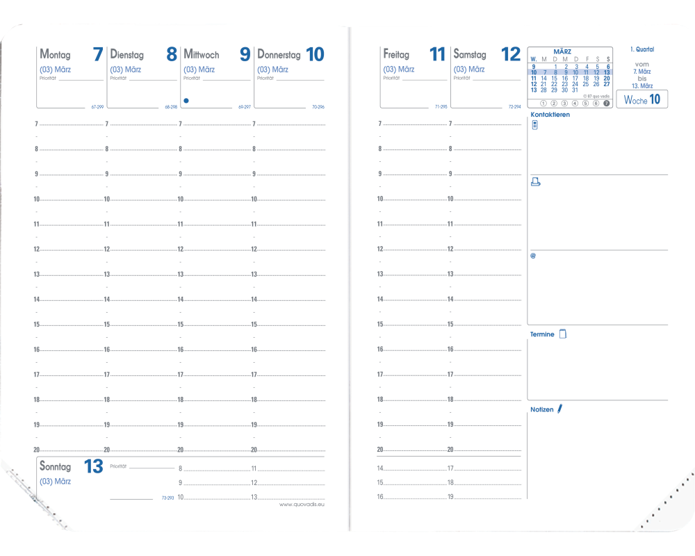 QUO-VADIS Ersatzinhalt Geschäft 2026 004001Q 1W/2S Impala/Club DE 10x15cm