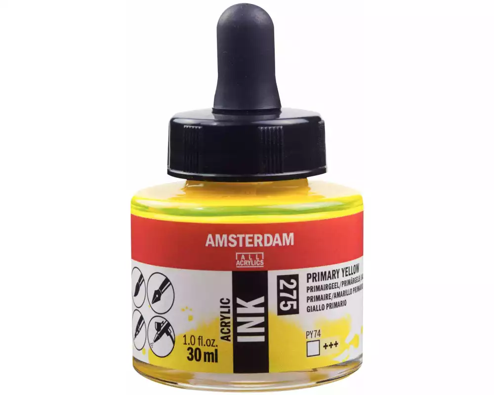 Amsterdam Acryltinte 275 Primärgelb transparent, 30 ml 30 ml, Gelb