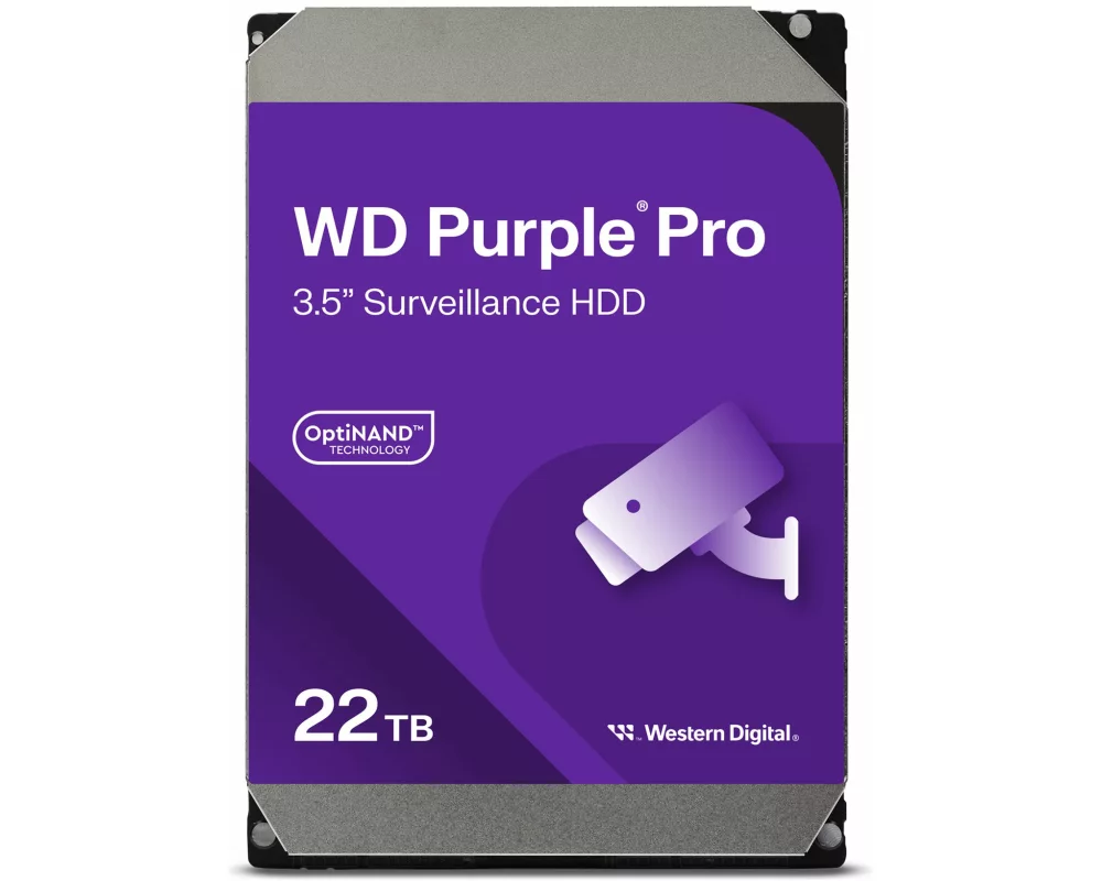 WD Purple Pro 22TB SATA 6Gb/s HDD 3.5inch internal 7200Rpm 512MB Cache 24x7 Bulk