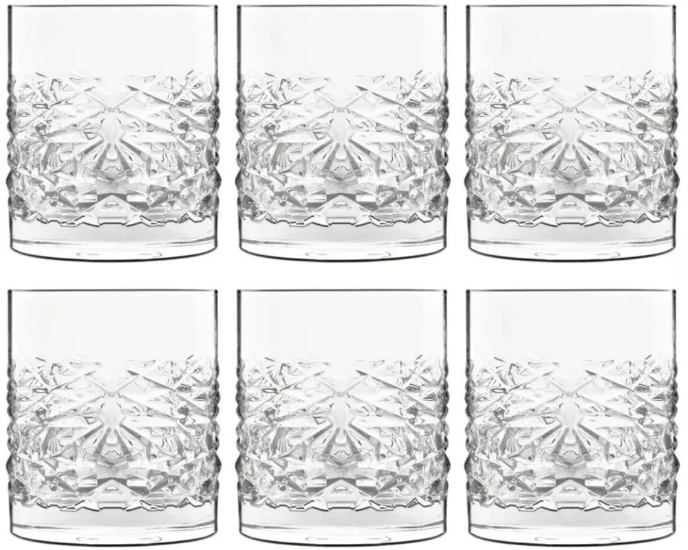 Luigi Bormioli Whiskyglas Mixology Textures 38 cl, 6 Stück. Transparent