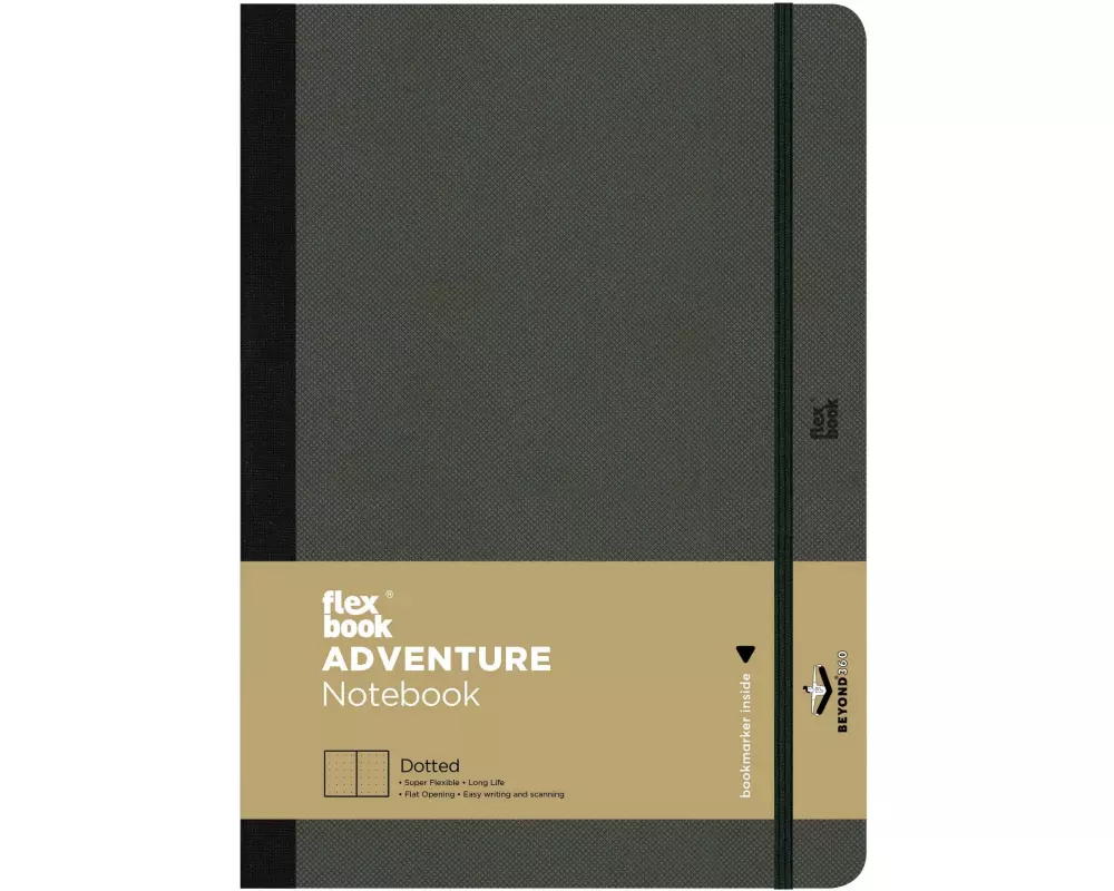 Flexbook Adventure Notebook gepunktet 17 x 24 cm, Dot, Schwarz