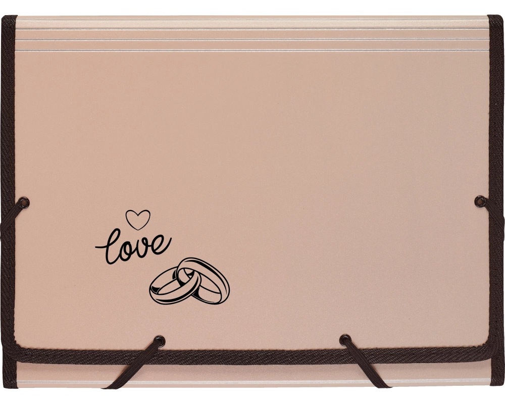 KOLMA Fächermappe Wedding A4 11.134.08 roségold,love