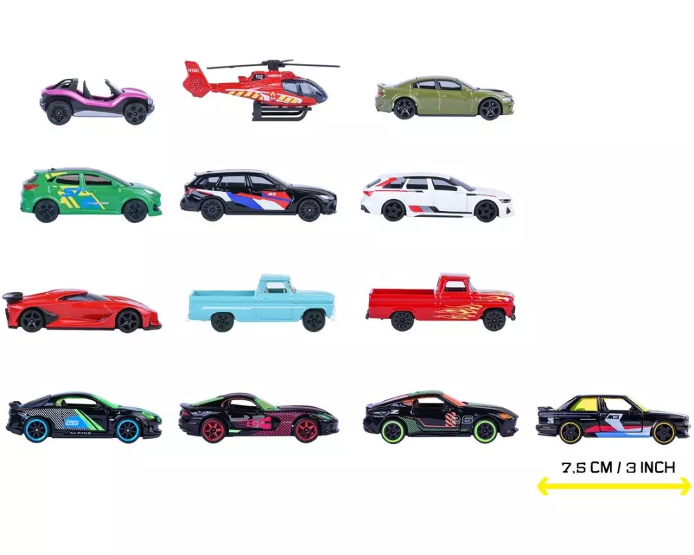 Majorette Neon Racer 94 Giftpack Mehrfarbig, 1:64