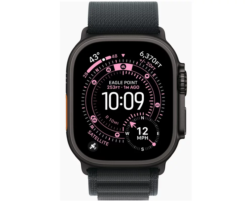 Apple Watch Ultra 3 Black Titanium Black Alpine Loop S