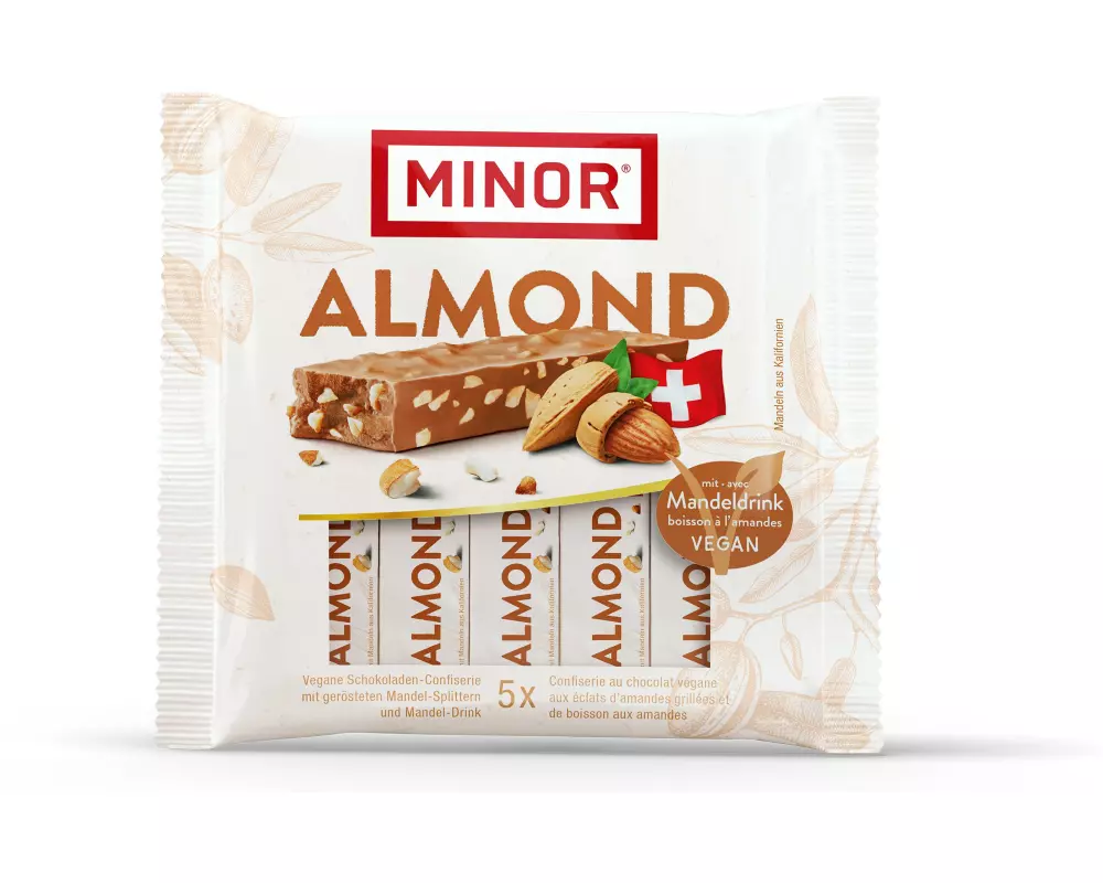 Minor Schokoladenriegel Almond 5 x 22 g