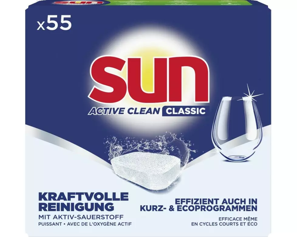 SUN Maschinenspülmittel Classic Active Clean Regular 55 Tabs