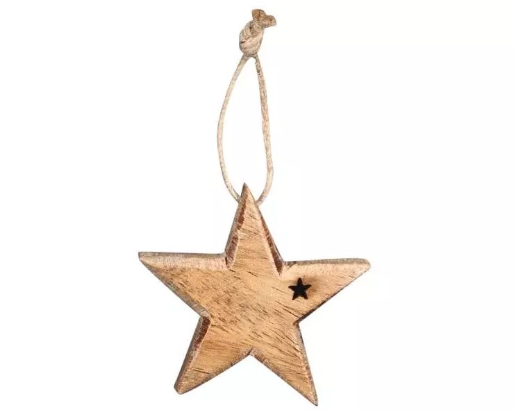 COCON Aufhänger Stern 12 Stück, Braun