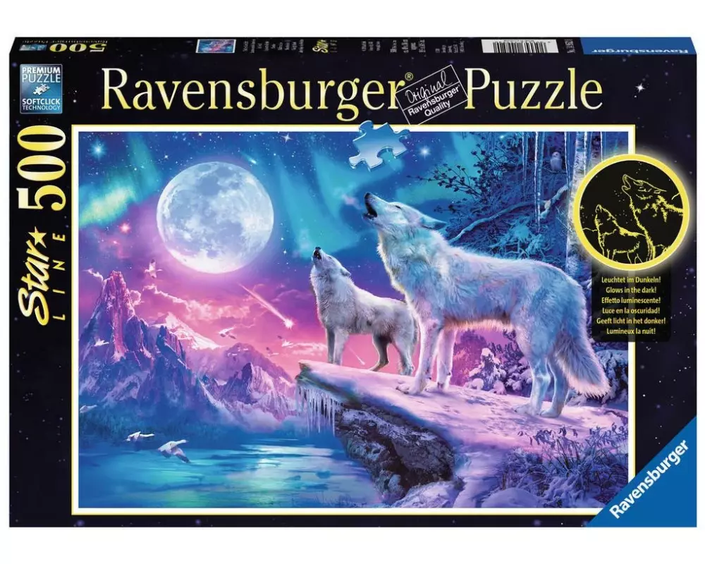Ravensburger Puzzle Wolf im Nordlicht