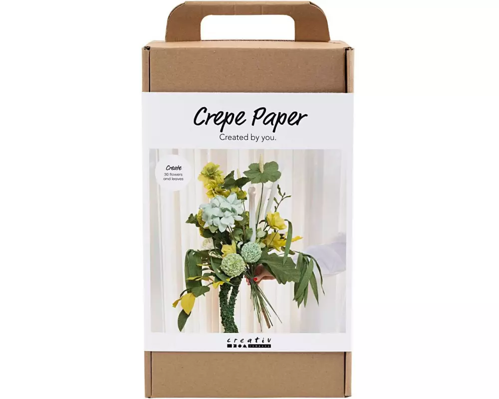 Creativ Company Bastelset Krepppapier Blumenstrauss, Mehrfarbig