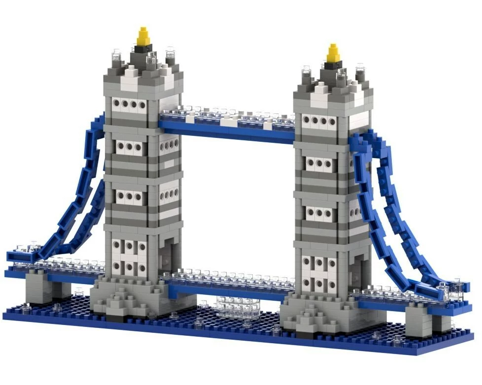 BRIXIES Bausteinmodell Tower Bridge aus 807 Bausteinen