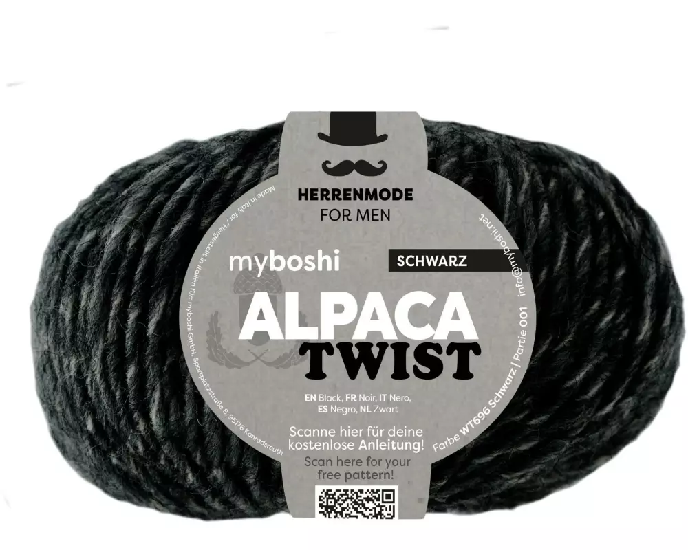 myBoshi Wolle Alpaca Twist Schwarz