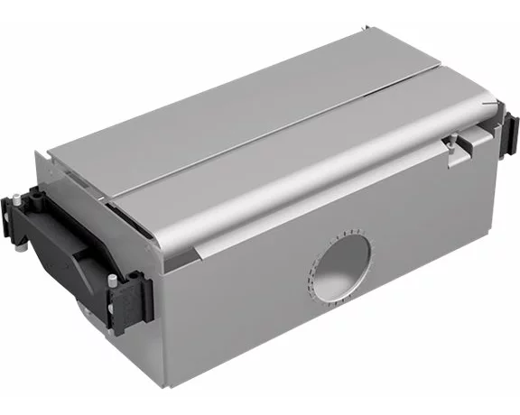 Bachmann CONFERENCE built-in-frame Short, Silvergrey RAL9006 Underdesk, LxW 267x142mm, D 108mm