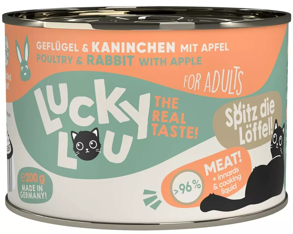Lucky Lou Nassfutter Lifestage Adult Geflügel & Kaninchen, 200 g