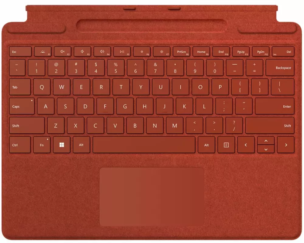 Microsoft Surface ProX/8 Keyboard Poppy red CH RETAIL NO PEN, with Charging Slot