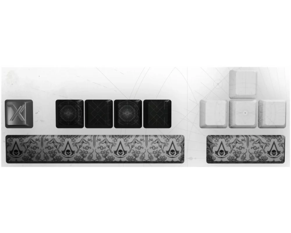 LEXIP BLACK FLAG RESYNCED TATOO KEYCAPS-SET FOR MECHANICAL KEYBOARD