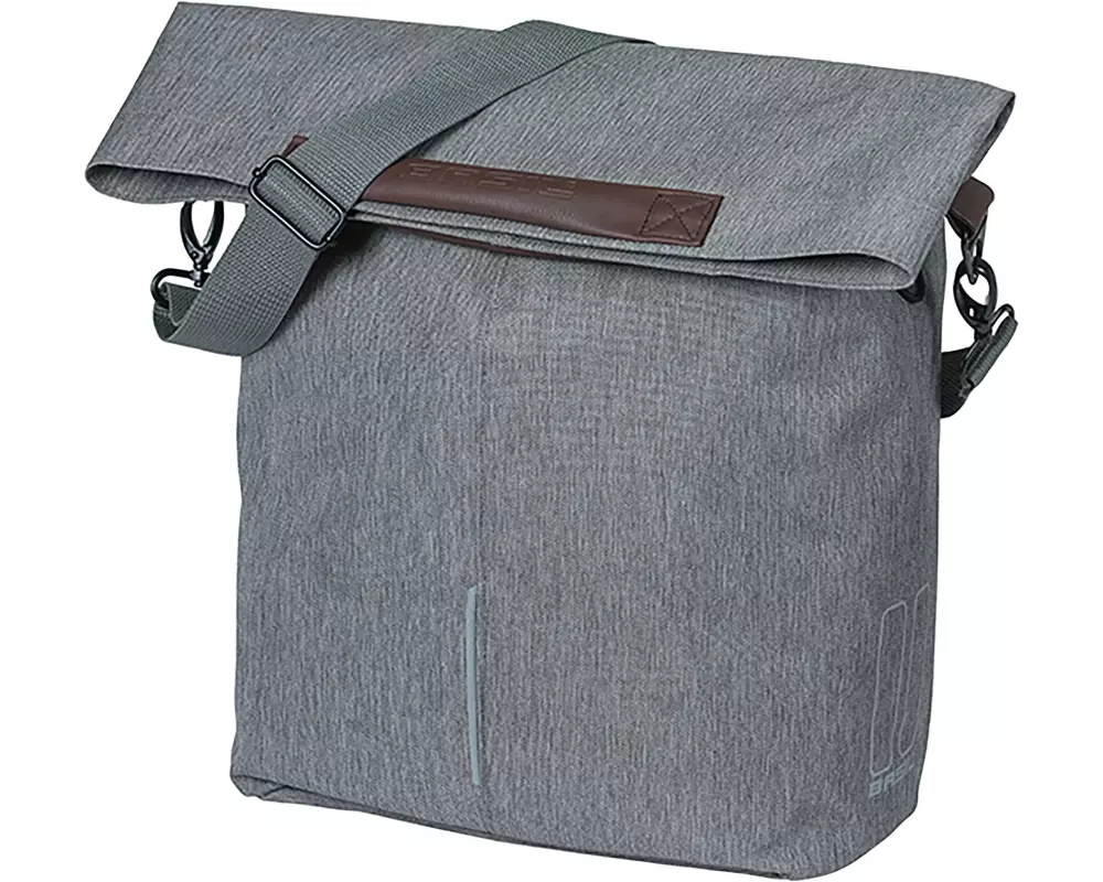 BASIL City Fahrradshopper MIK Hooks 14-16 l, grau meliert