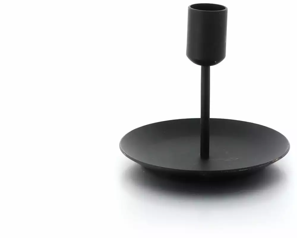 balthasar Kerzenhalter Vintage 11 x 10 cm, Schwarz