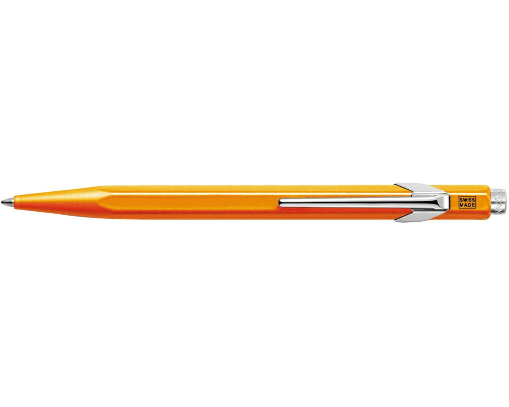 CARAN D'ACHE Kugelschreiber 849 Pop Line 849.530 orange fluo, mit Metalletui
