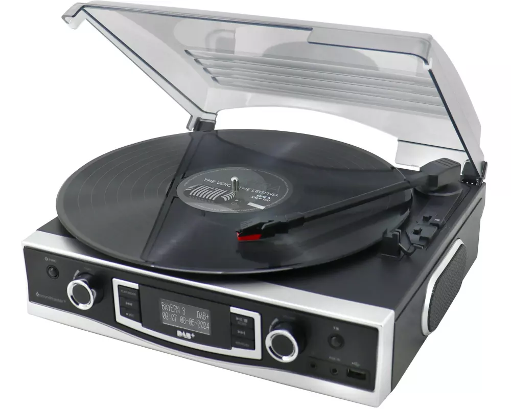 soundmaster Plattenspieler PL590SW Schwarz