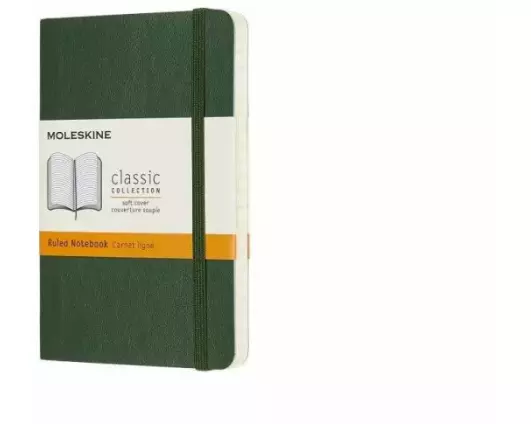 Moleskine Notebook P/A6, Ruled, Soft Cover, Myrtle Green