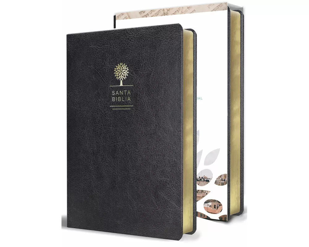 Biblia Reina Valera 1960 letra grande. Símil piel color negro, tamaño manual / Spanish Holy Bible RVR 1960. Handy Size, Large Print, Black Leathersoft