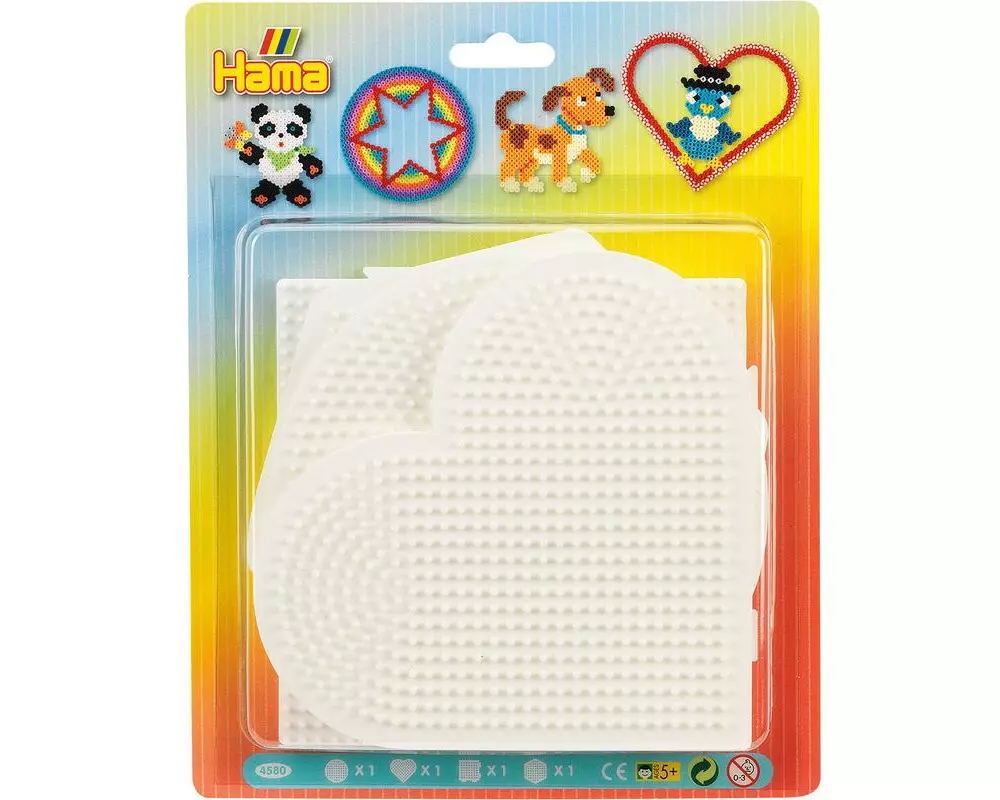 Hama Bügelperlen Platten verschiedene 4 Stück Mehrfarbig